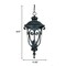 Homeroots 24.5 x 11.25 x 11.25 in. Naples 3-Light Matte Black Hanging Light 397970 - alternate 3